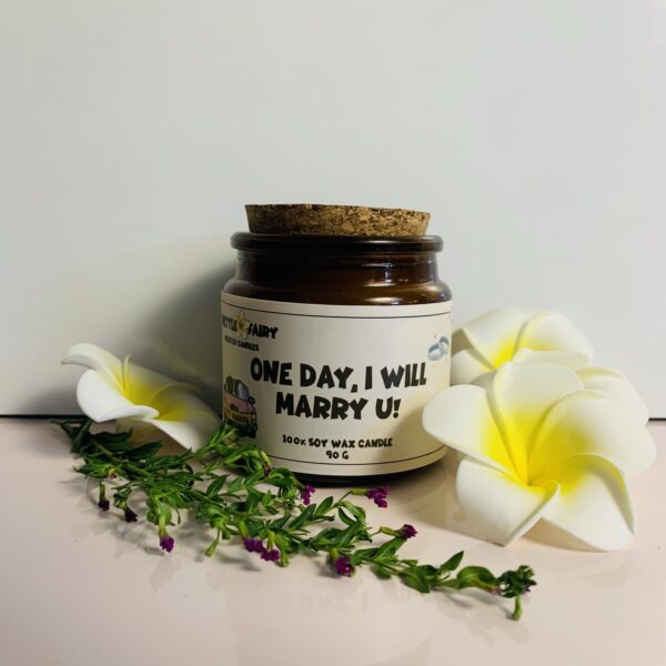Cute Scented Soy Wax Candles: One Day, Will Marry U!